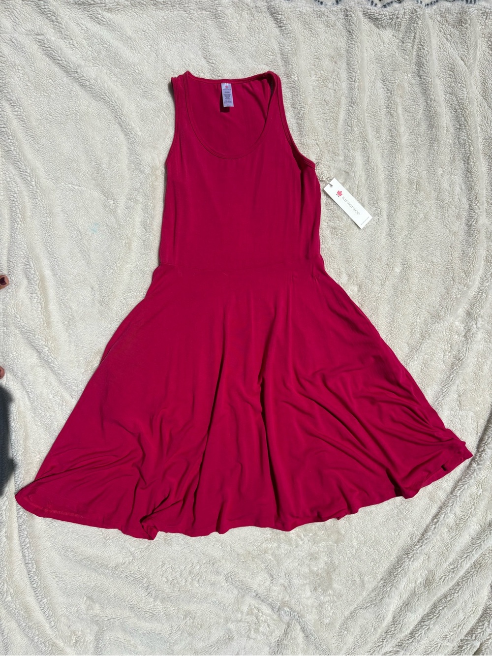 Kiragrace Fit & Flare Discontinued Rose Pink Yoga Dress with pockets!